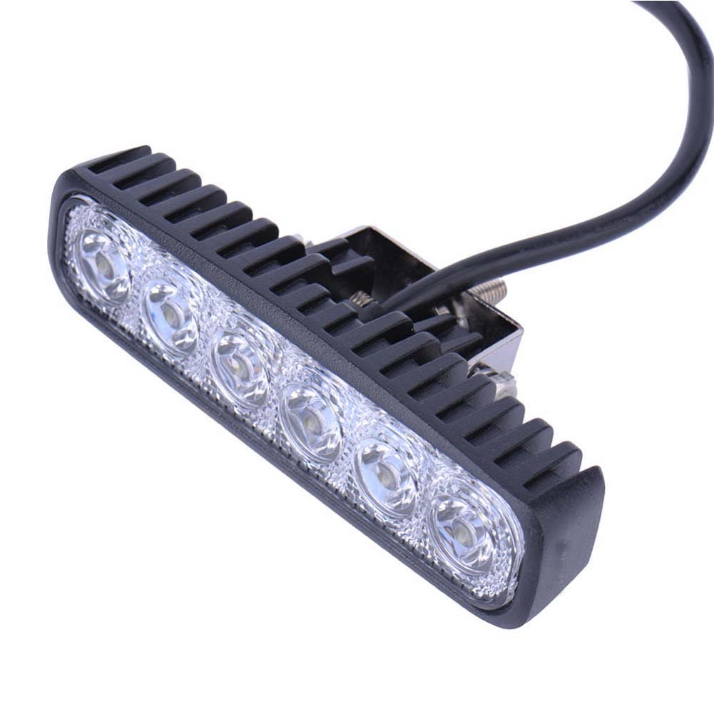 LED Car Light Daytime Running Light Work Light Bar 6LED Fog Lamp Waterproof White Light Worklight Floodlight 2PC LED 12V 18W