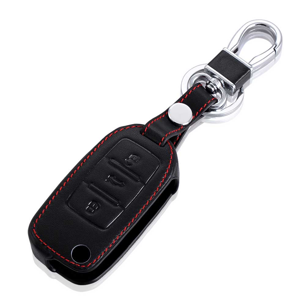 Car Key Cover Leather Case For Volkswagen VW GOLF 4 5 6 Passat B5 B6 Tiguan Touran Polo Scirocco Jetta mk5 mk6 